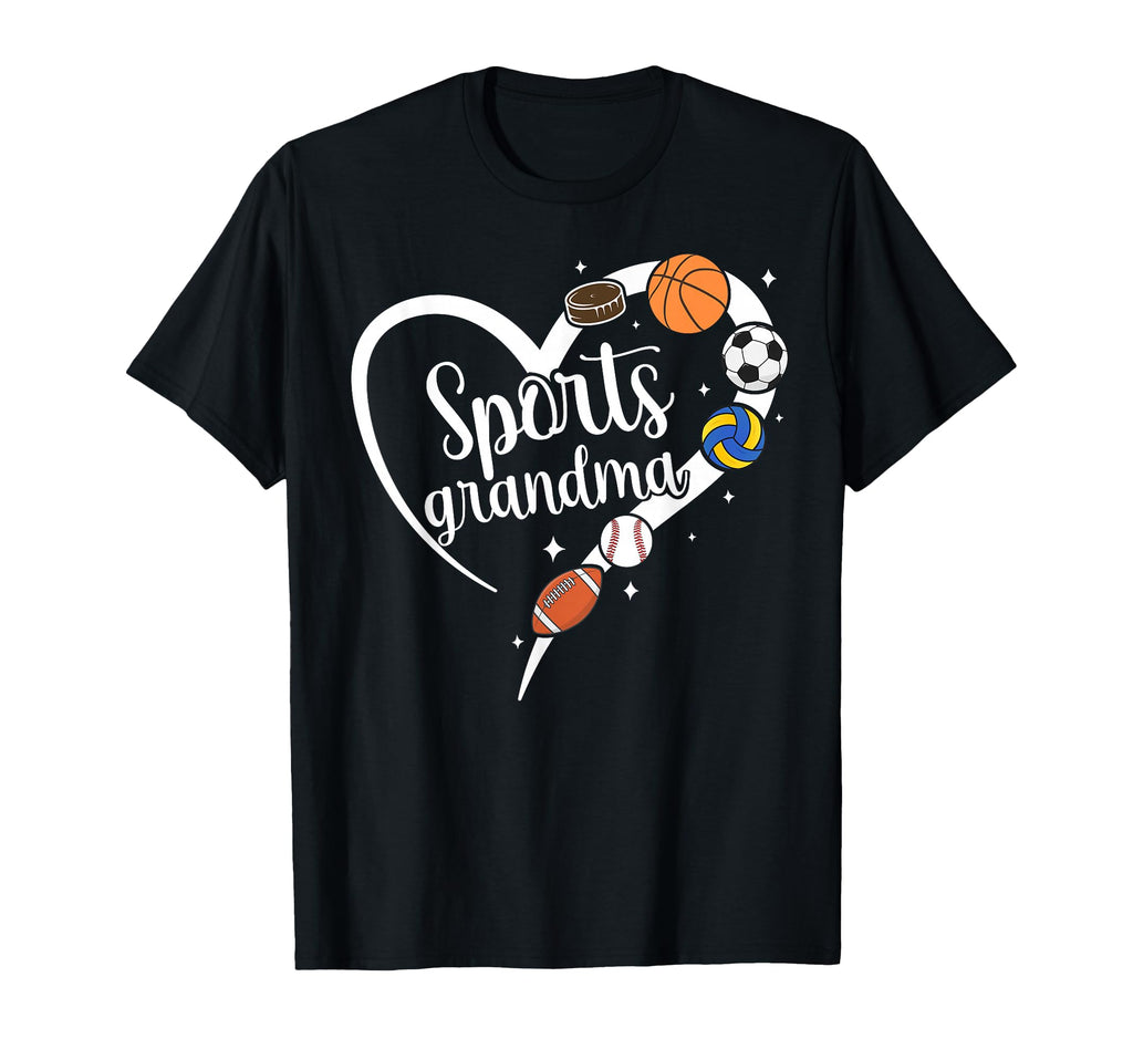 Sports Grandma Heart Sports Grandmother T-Shirt - Minimalist Print Unisex - T-Shirt, Sweatshirt, Hoodie