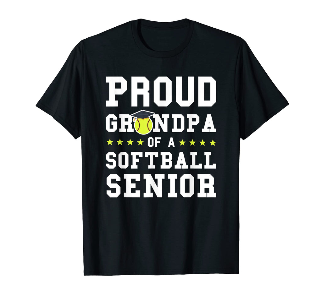 Mens Proud Grandpa Softball Senior T-Shirt - Trendy Graphic Men Women - T-Shirt, Sweatshirt, Hoodie