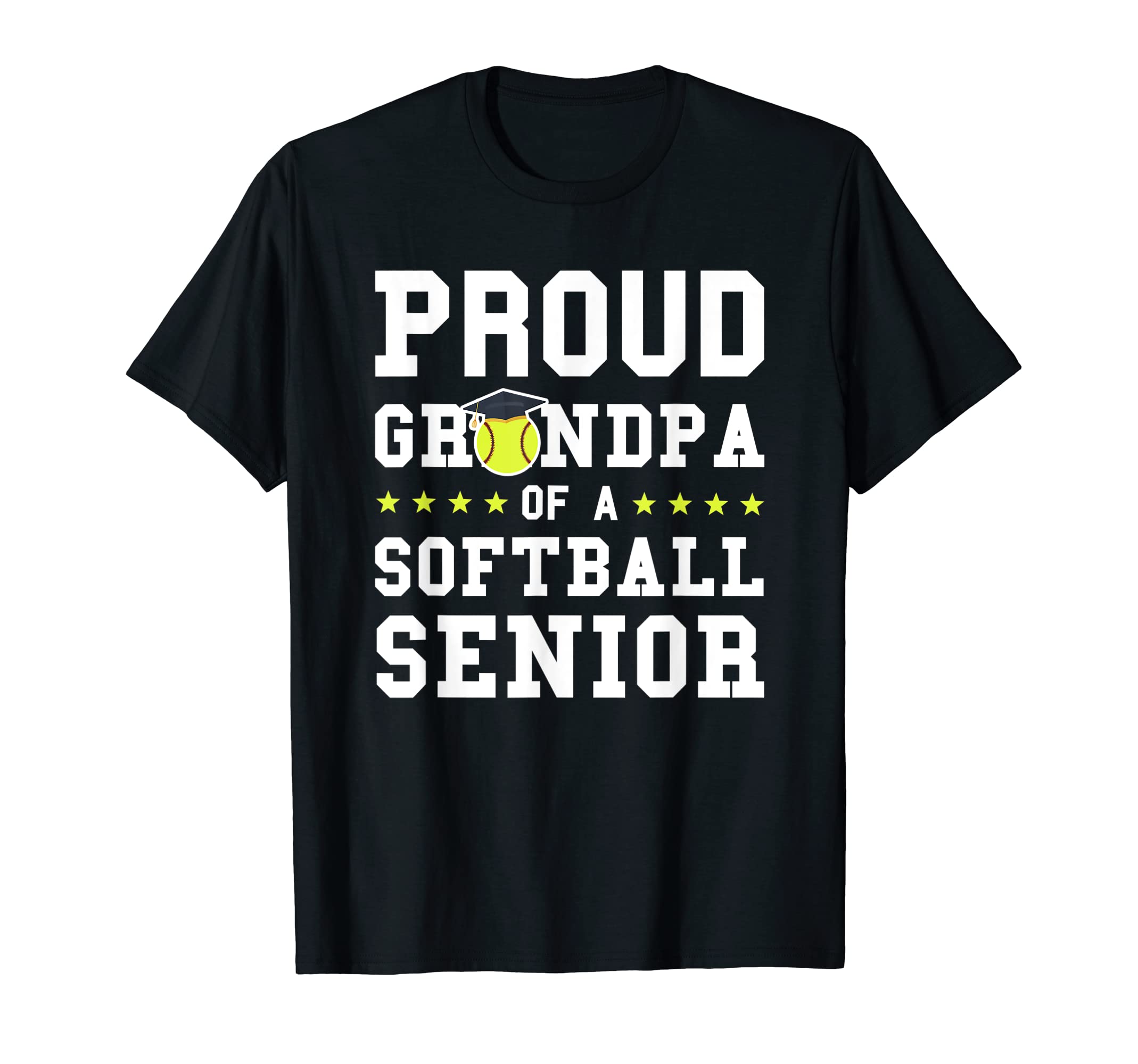 Mens Proud Grandpa Softball Senior T-Shirt - Trendy Graphic Men Women - T-Shirt, Sweatshirt, Hoodie