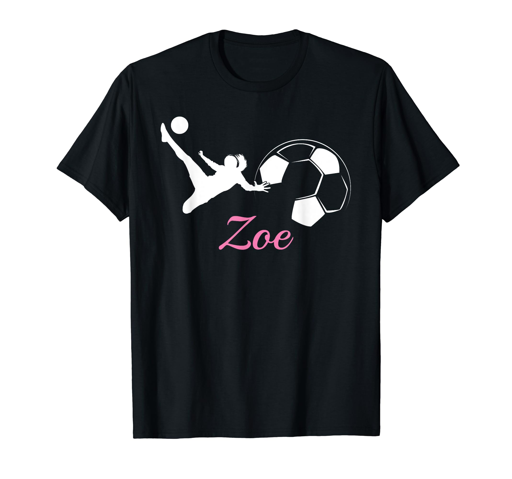 Zoe Name Gift Personalized Soccer T-Shirt - Graphic Print for Adults - T-Shirt, Sweatshirt, Hoodie