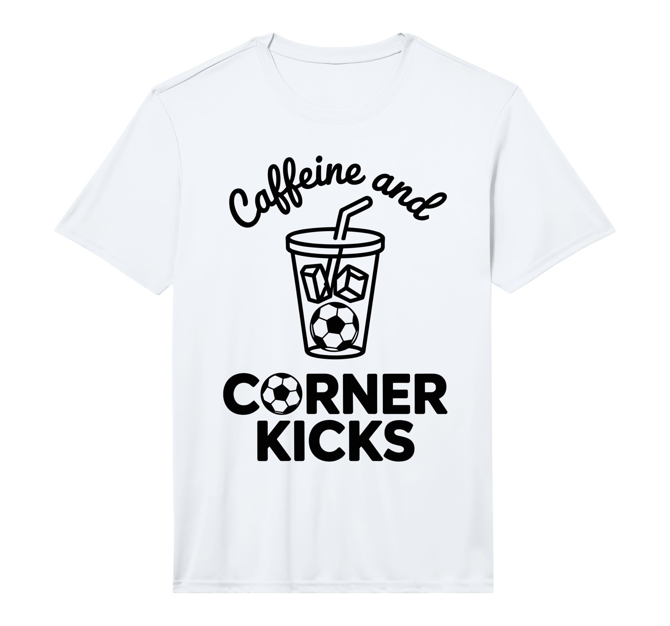 Caffeine And Corner Kicks Team Player T-Shirt - Custom Art Print Unisex - T-Shirt, Sweatshirt, Hoodie