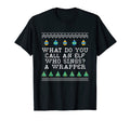 Elf Who Sings Is Wrapper Dad Jokes T-Shirt - Minimalist Print for Adults - T-Shirt, Sweatshirt, Hoodie