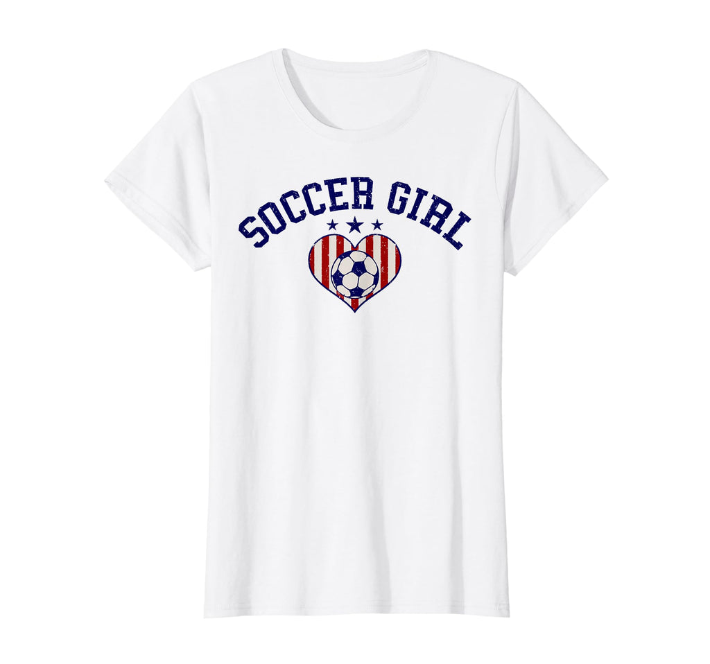 Soccer Stars And Stripes Heart T-Shirt - Fun Novelty Design for Adults - T-Shirt, Sweatshirt, Hoodie