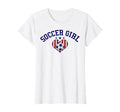 Soccer Stars And Stripes Heart T-Shirt - Fun Novelty Design for Adults - T-Shirt, Sweatshirt, Hoodie