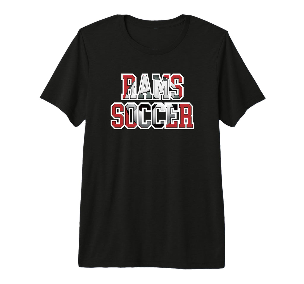 Rams Soccer Mom Game Day Mascot Red T-Shirt - Novelty Apparel for Adults - T-Shirt, Sweatshirt, Hoodie