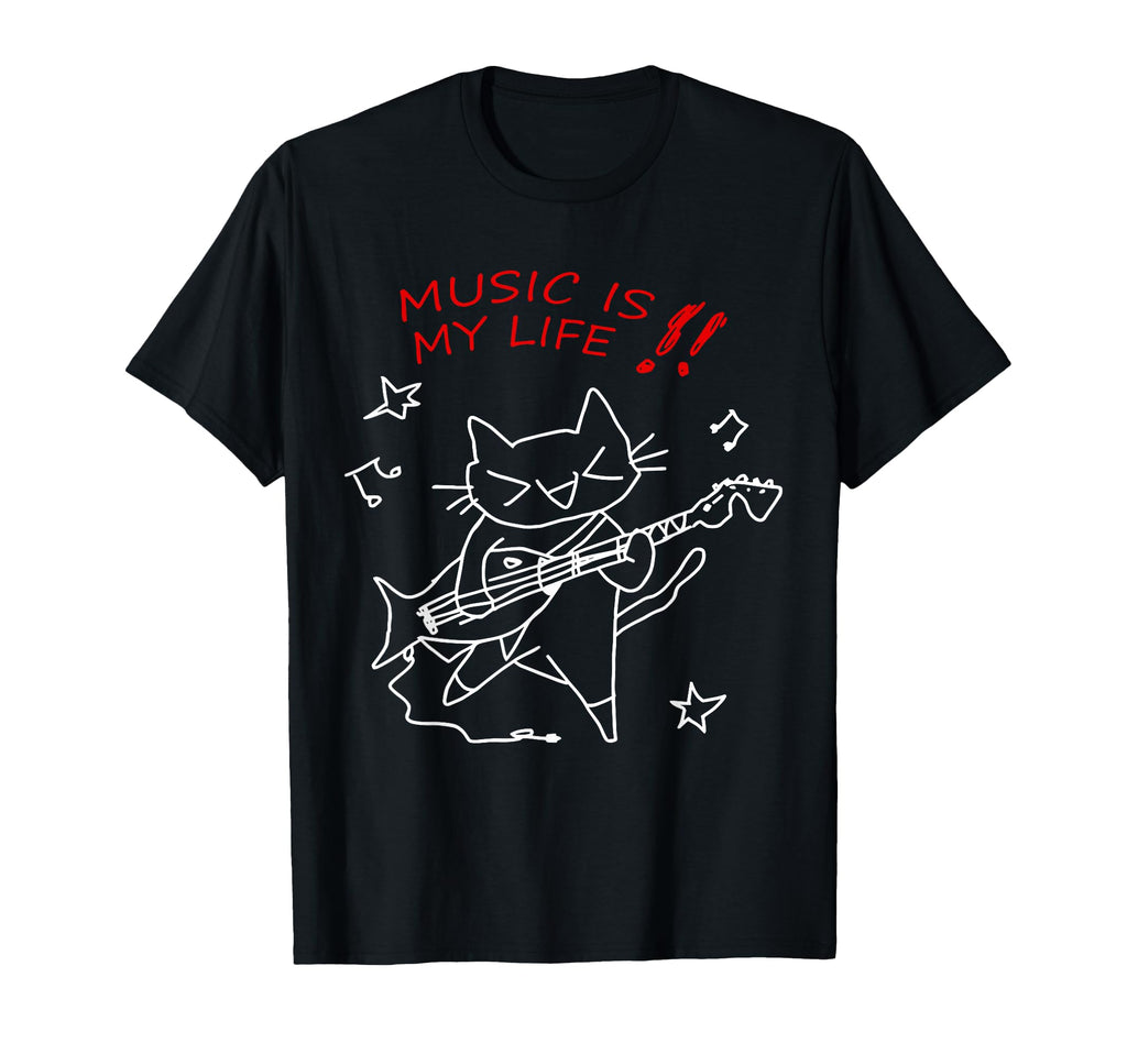 Im Cat And Music Is My Life T-Shirt - Custom Art Print for Adults - T-Shirt, Sweatshirt, Hoodie