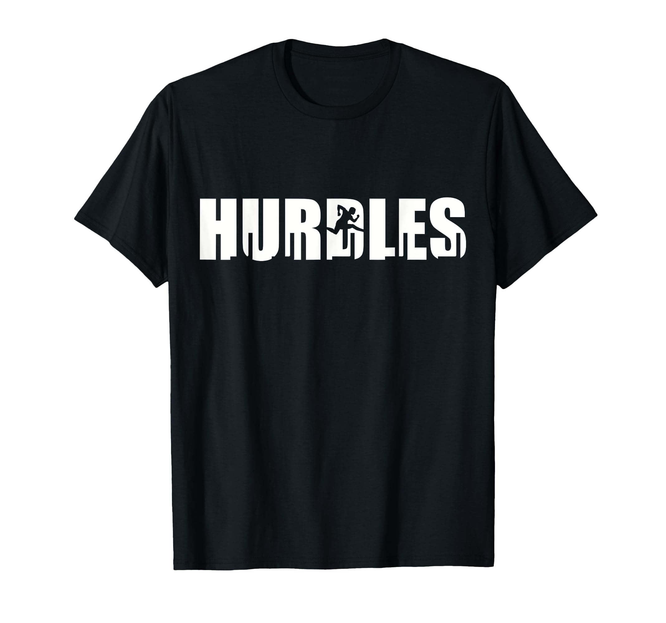 Hurdles Gifts Mens Black Modern T-Shirt - Graphic Print for Adults - T-Shirt, Sweatshirt, Hoodie