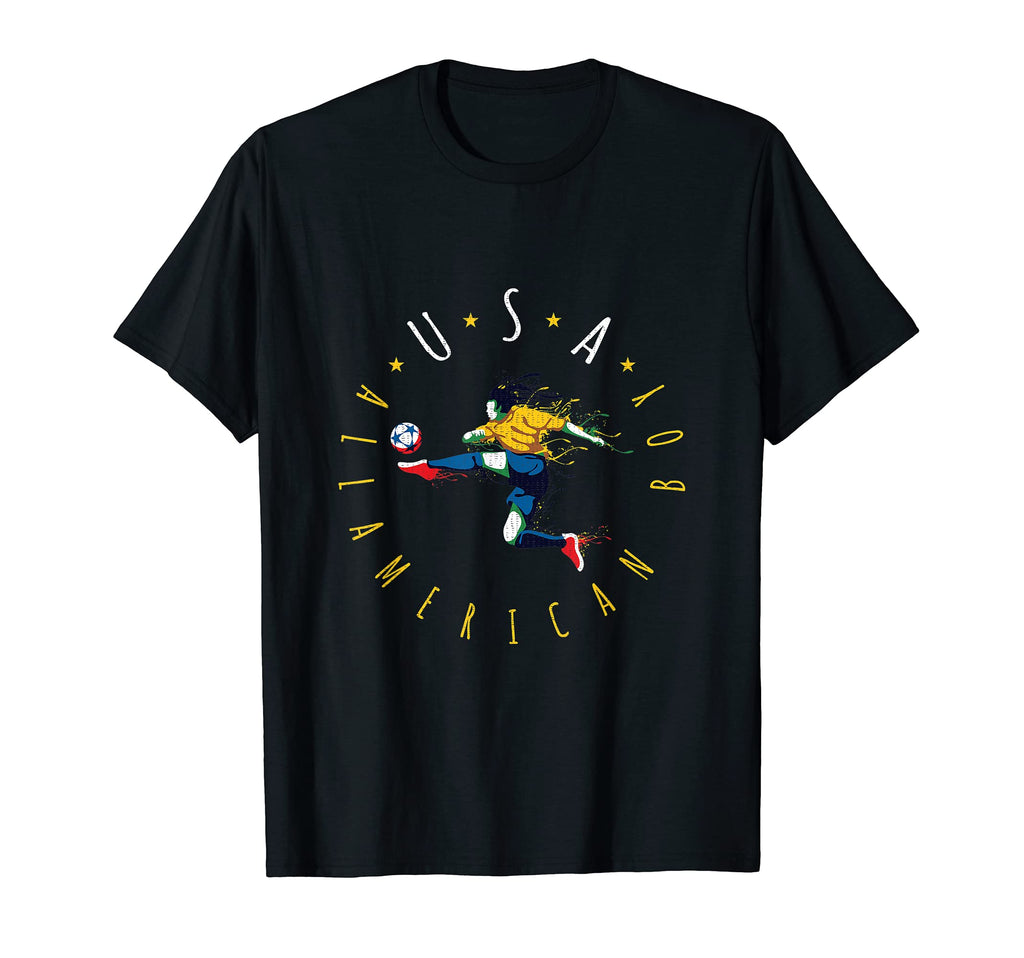 Mens Usa All American Soccer Player T-Shirt - Custom Art Print Men Women - T-Shirt, Sweatshirt, Hoodie