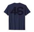 Number 46 Baseball Football Soccer T-Shirt - Custom Art Print Men Women - T-Shirt, Sweatshirt, Hoodie