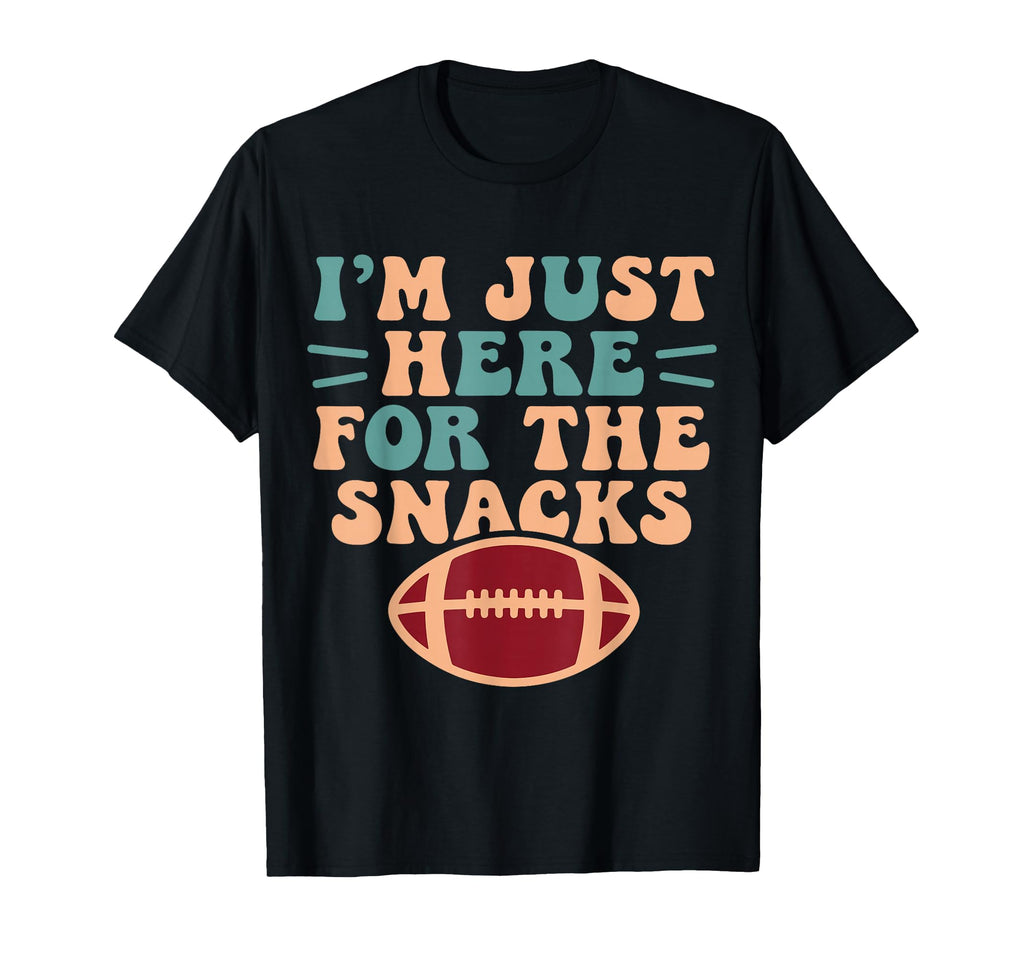 Im Just Here Snacks Football Mom Dad T-Shirt - Minimalist Print Unisex - T-Shirt, Sweatshirt, Hoodie