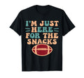 Im Just Here Snacks Football Mom Dad T-Shirt - Minimalist Print Unisex - T-Shirt, Sweatshirt, Hoodie
