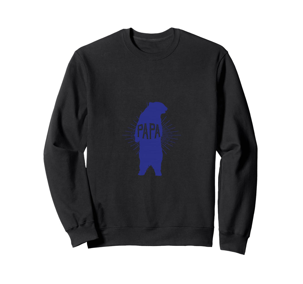 Papa Bear Silhouette Father Emblem Sweatshirt - Fun Novelty Design Unisex - T-Shirt, Sweatshirt, Hoodie