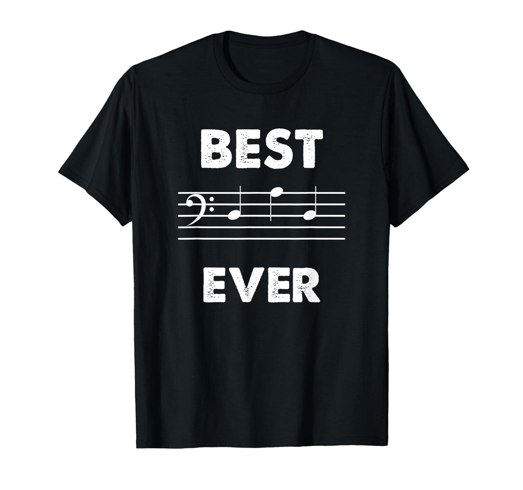 Best Dad Ever Bass Clef Musician T-Shirt - Graphic Print for Adults - T-Shirt, Sweatshirt, Hoodie