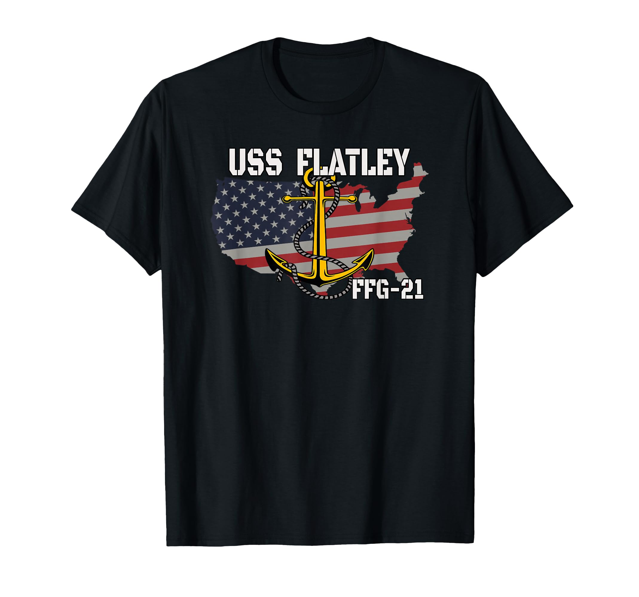 Uss Flatley Ffg 21 Frigate T-Shirt - Fun Novelty Design for Adults - T-Shirt, Sweatshirt, Hoodie