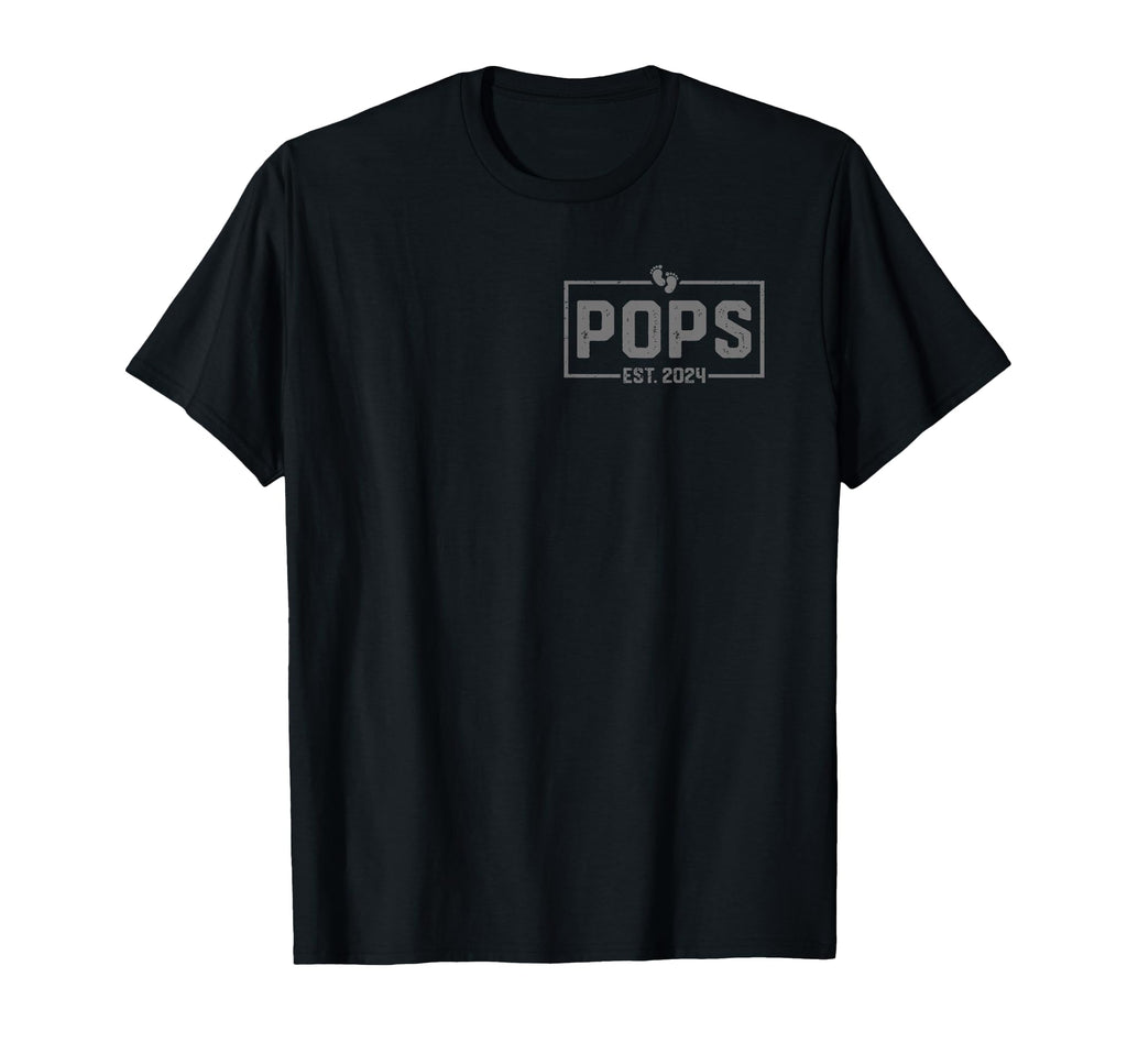 Pops Est 2024 Pops 2024 Logo New Grandpa T-Shirt - Minimalist Print Unisex - T-Shirt, Sweatshirt, Hoodie