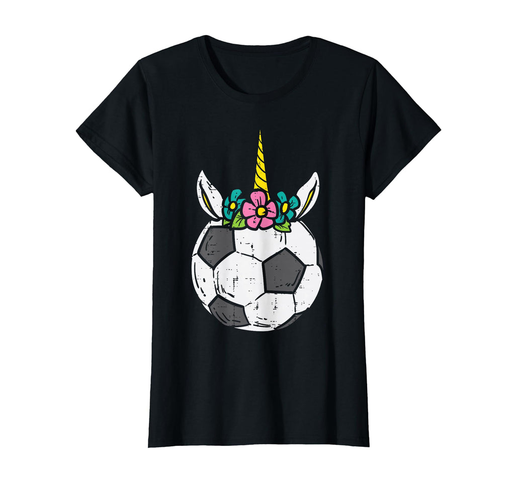 Unicorn Head Soccer Ball Football Player T-Shirt - Trendy Graphic Men Women - T-Shirt, Sweatshirt, Hoodie