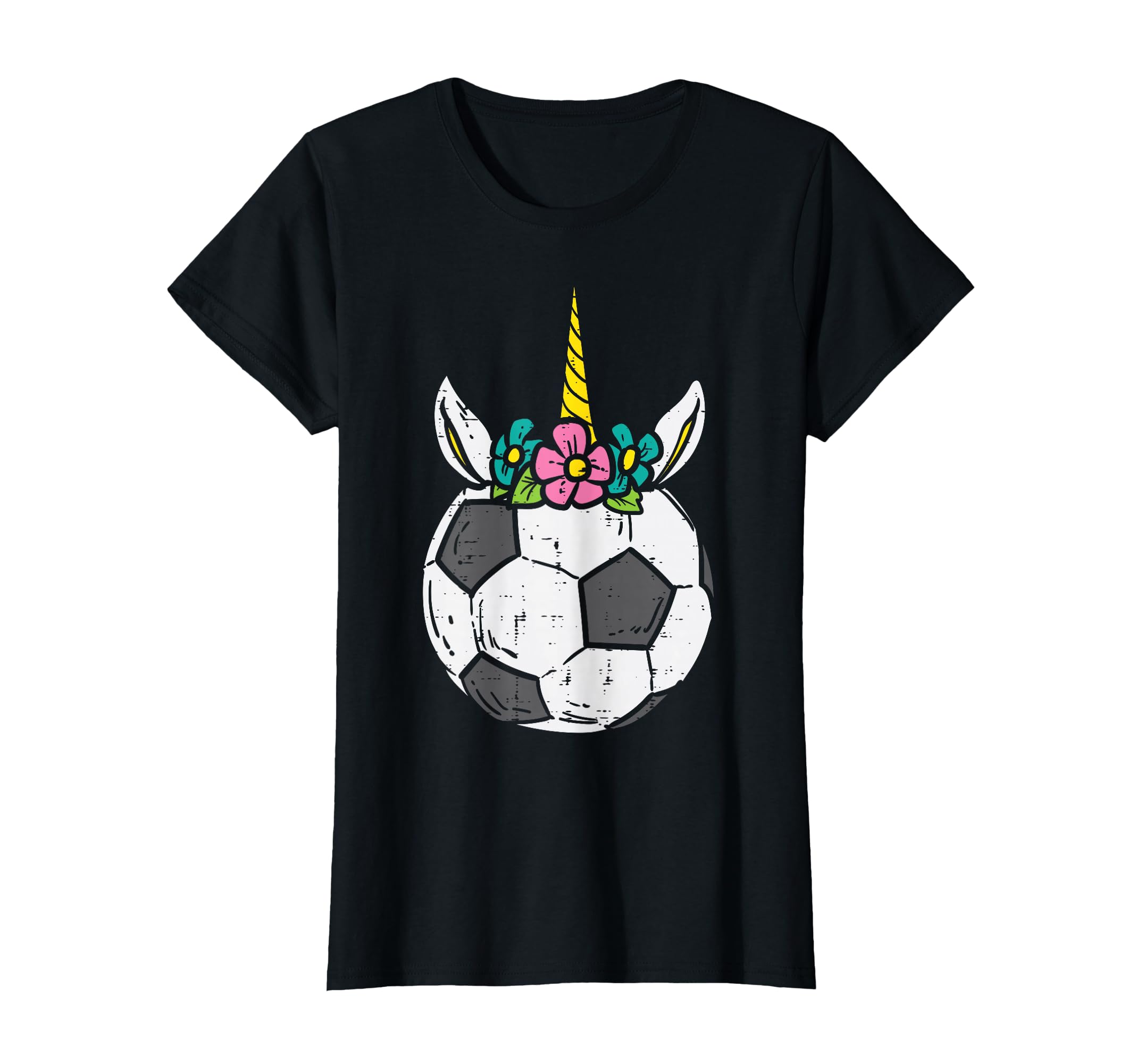 Unicorn Head Soccer Ball Football Player T-Shirt - Trendy Graphic Men Women - T-Shirt, Sweatshirt, Hoodie