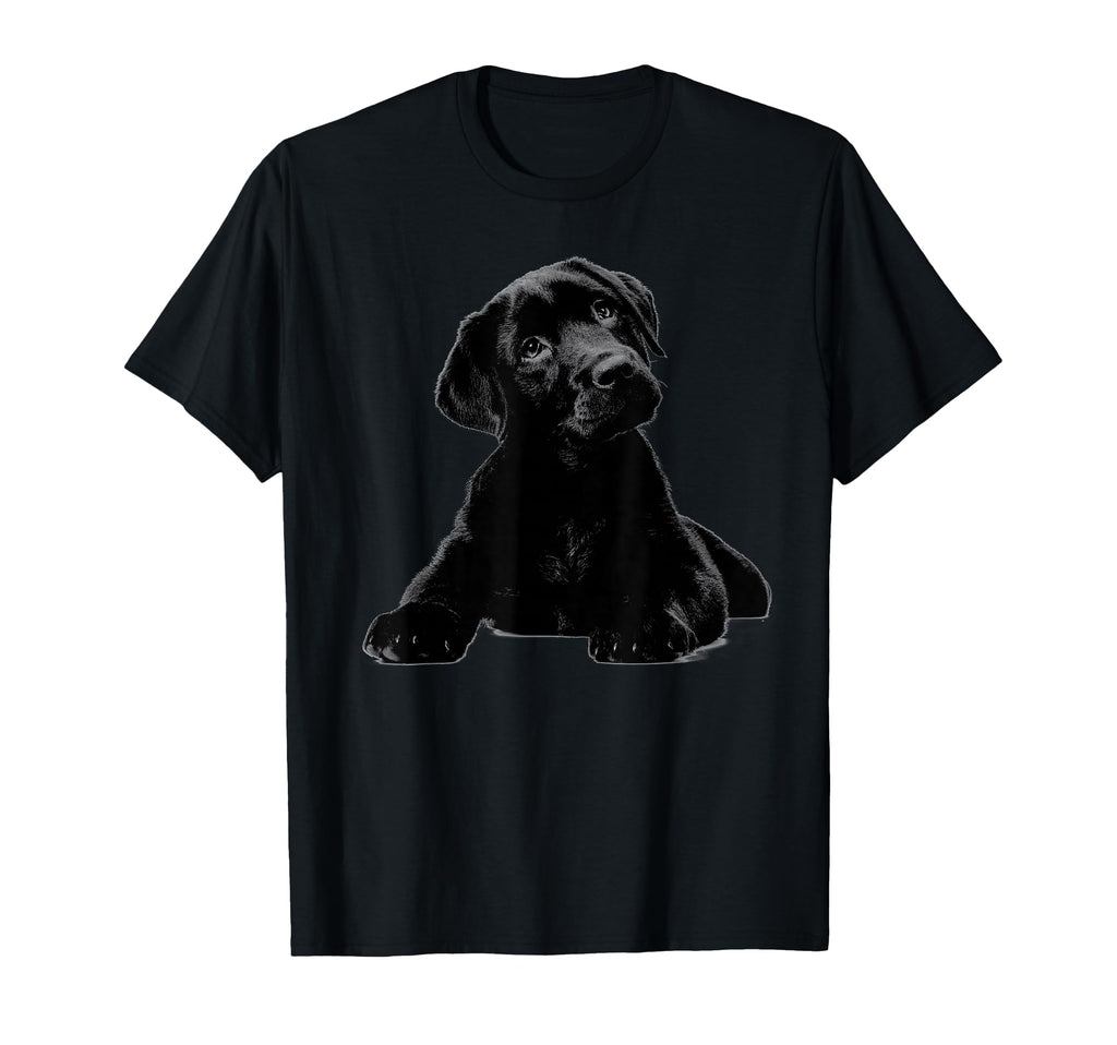 Black Lab Puppy Dog Tees Dog Mom T-Shirt - Minimalist Print Unisex - T-Shirt, Sweatshirt, Hoodie