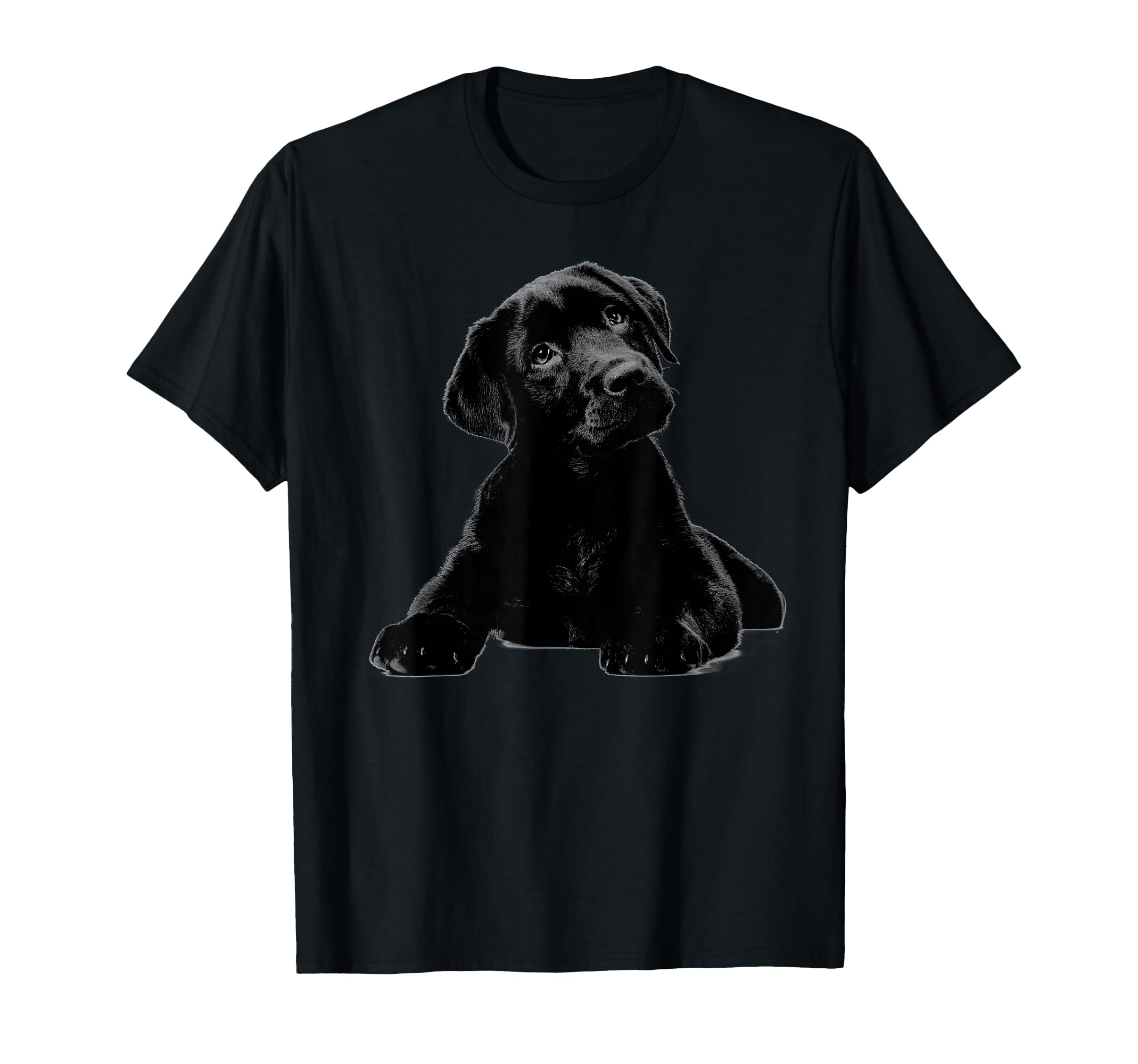 Black Lab Puppy Dog Tees Dog Mom T-Shirt - Minimalist Print Unisex - T-Shirt, Sweatshirt, Hoodie