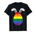 Rainbow Flag Egg Bunny Ears Gay Pride T-Shirt - Novelty Apparel for Adults - T-Shirt, Sweatshirt, Hoodie