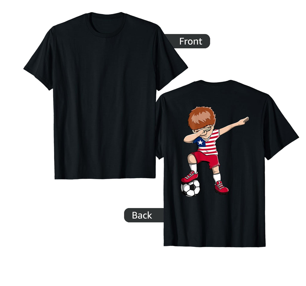 Dabbing Soccer Liberia Jersey T-Shirt - Fun Novelty Design for Adults - T-Shirt, Sweatshirt, Hoodie