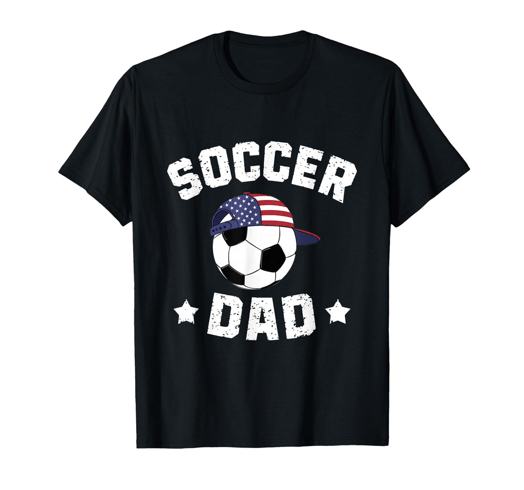 Usa Soccer Dad American Flag Baseball Cap T-Shirt - Graphic Print Men Women - T-Shirt, Sweatshirt, Hoodie