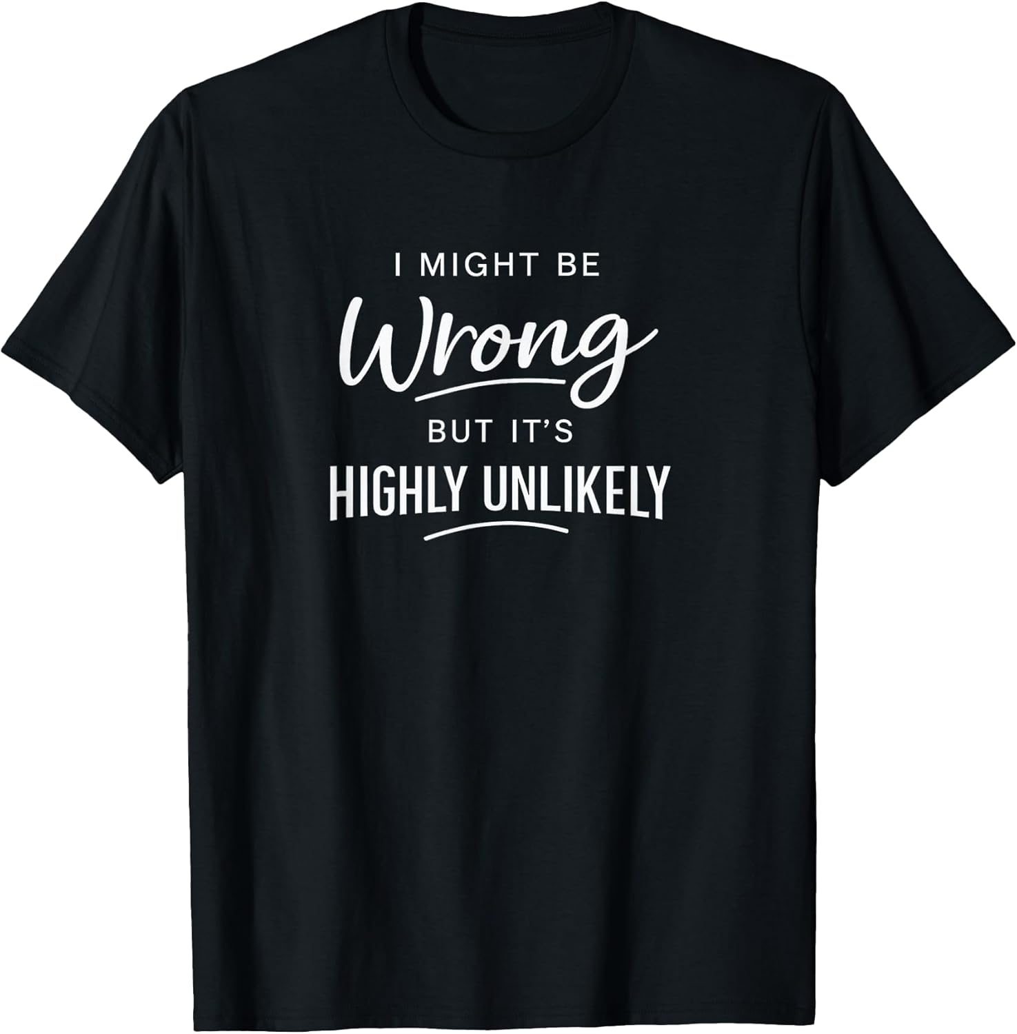 Sarcastic I Might Be Wrong But It's Highly Unlikely - Adult & Kids T-Shirts, Sweatshirts & Hoodies apparel design preview 1