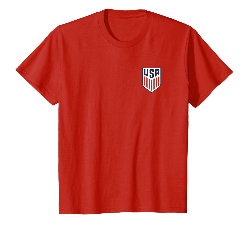 Usa Soccer Front Back Crest Red Usmnt T-Shirt - Minimalist Print Unisex - T-Shirt, Sweatshirt, Hoodie