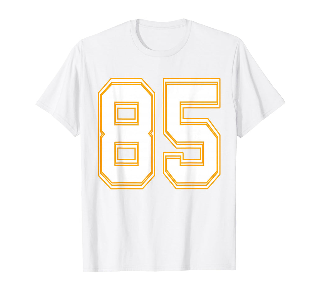 Number 85 Red Yellow White Football T-Shirt - Fun Novelty Design Unisex - T-Shirt, Sweatshirt, Hoodie