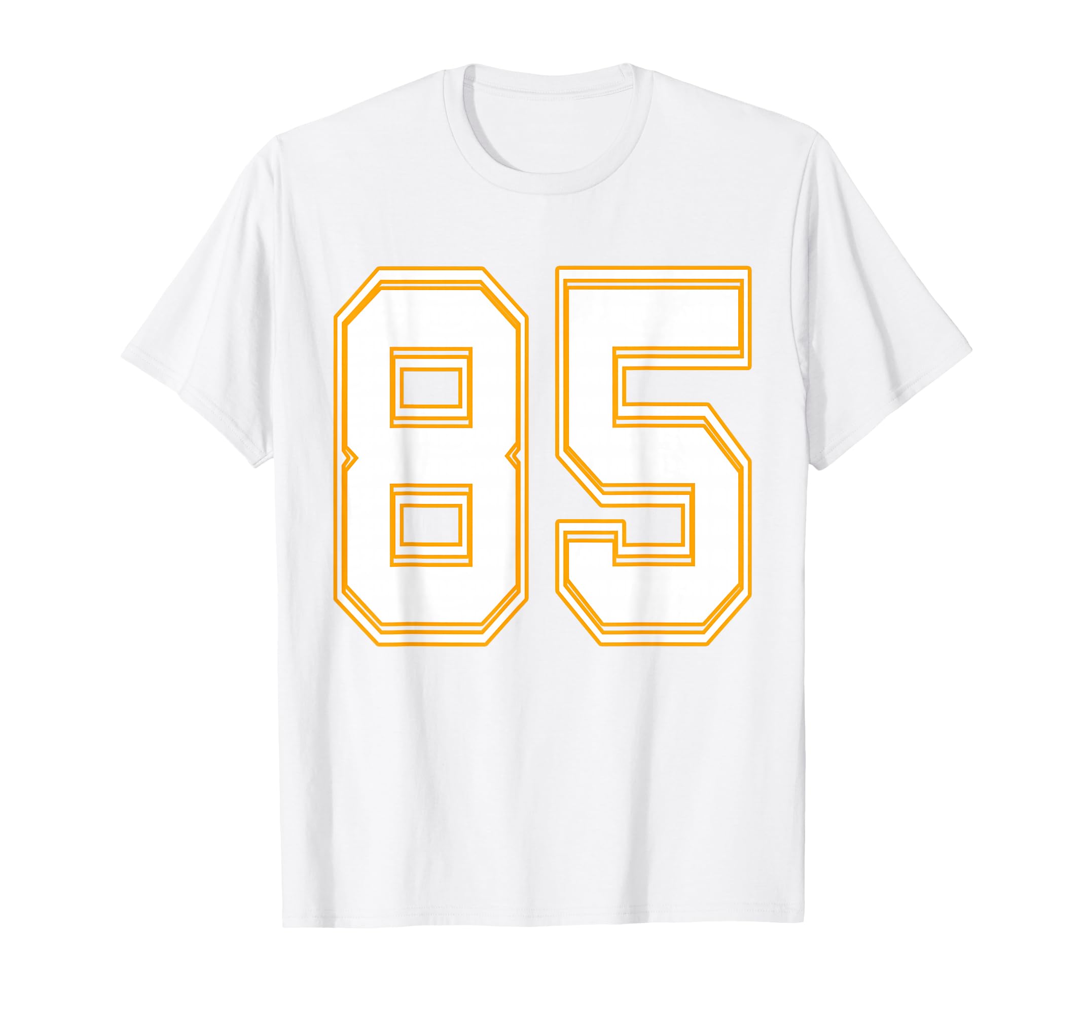 Number 85 Red Yellow White Football T-Shirt - Fun Novelty Design Unisex - T-Shirt, Sweatshirt, Hoodie