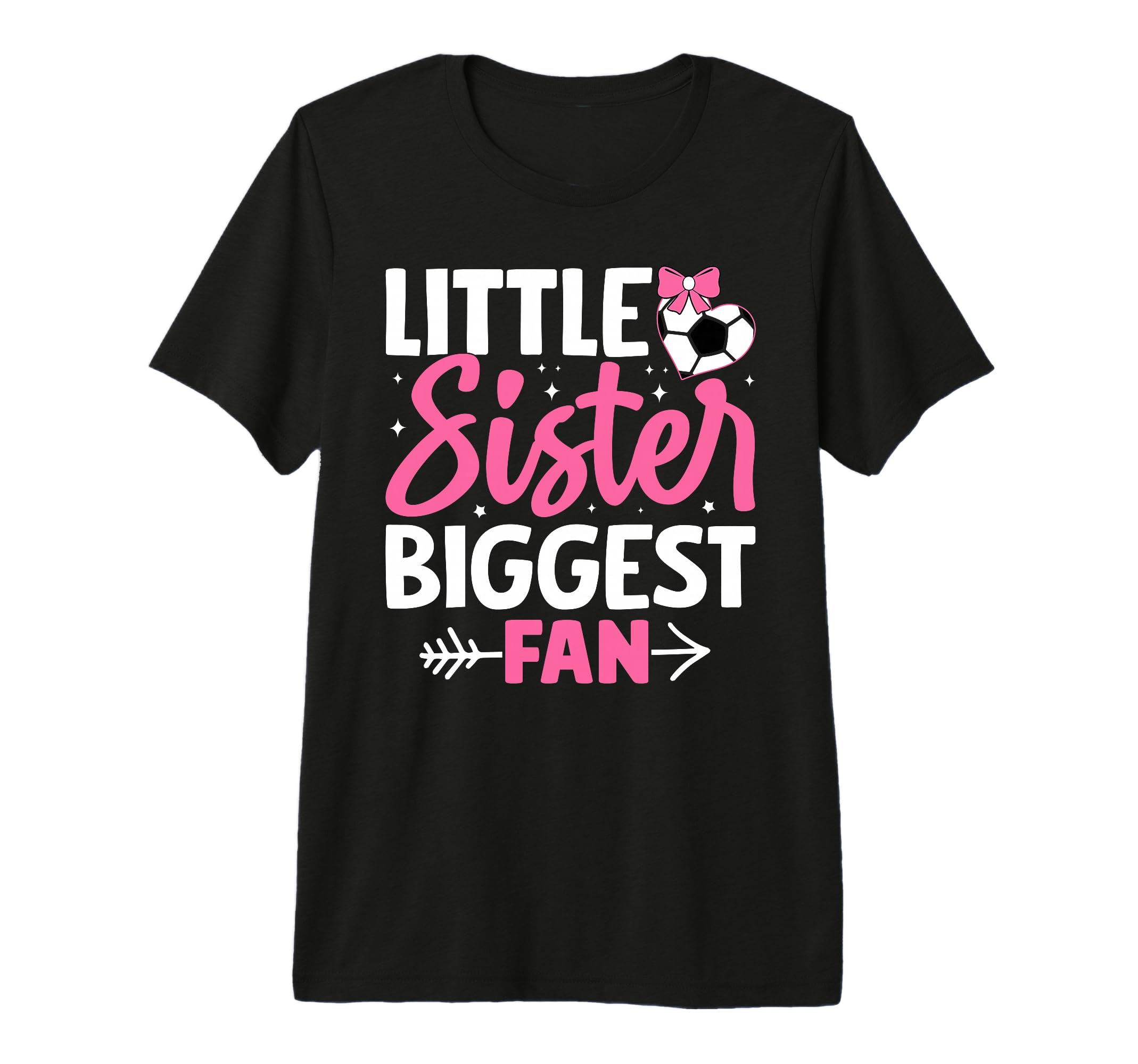 Sports Big Fan Little Sister Soccer T-Shirt - Aesthetic Graphic Men Women - T-Shirt, Sweatshirt, Hoodie