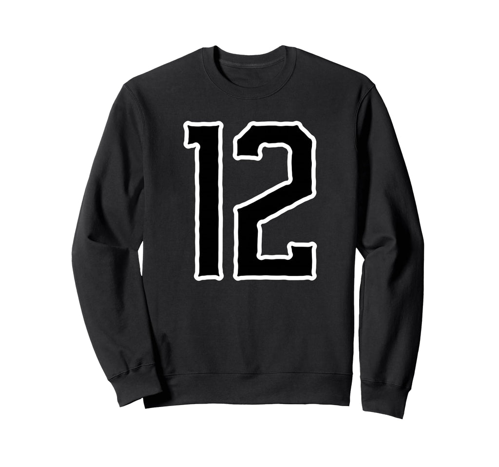 White Black Sport Team Number Sweatshirt - Casual Everyday Wear for Adults - T-Shirt, Sweatshirt, Hoodie