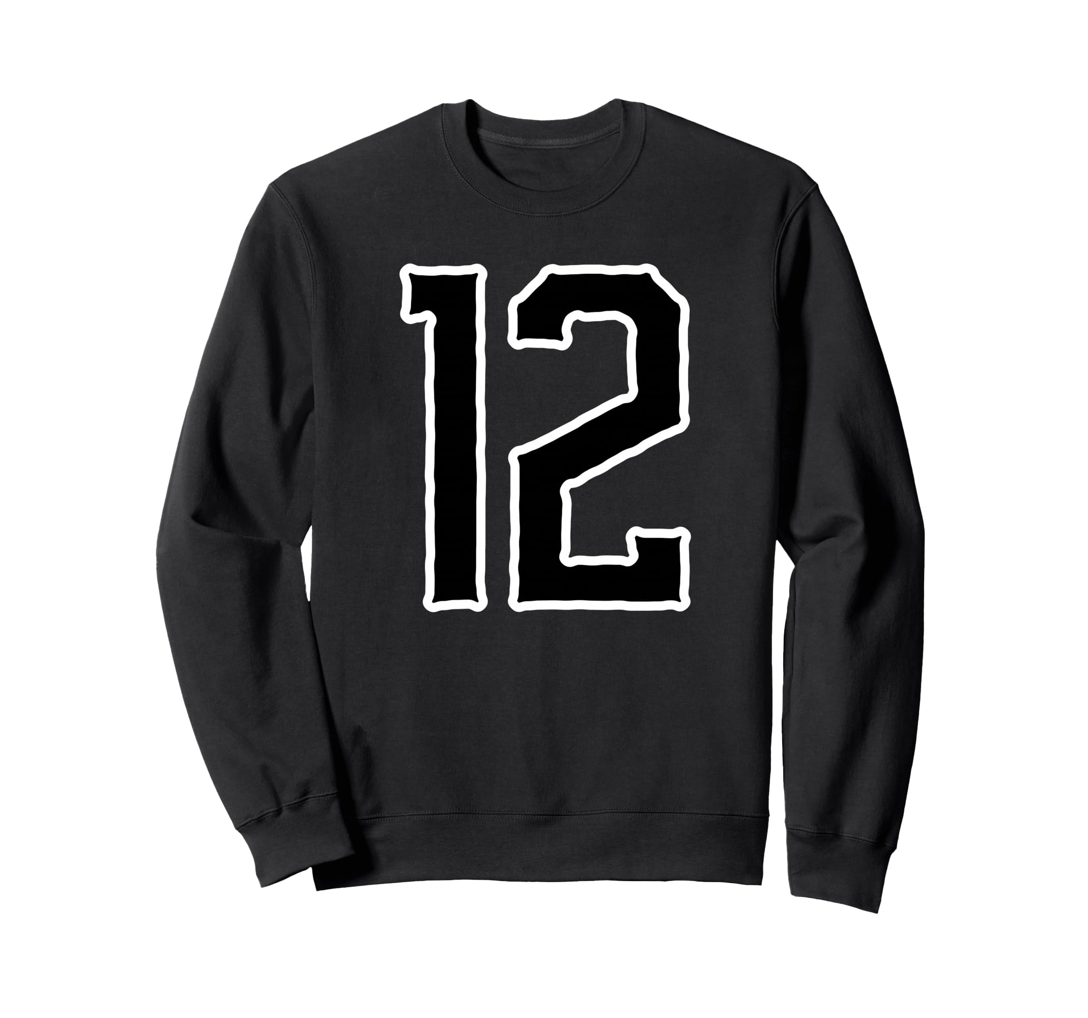 White Black Sport Team Number Sweatshirt - Casual Everyday Wear for Adults - T-Shirt, Sweatshirt, Hoodie