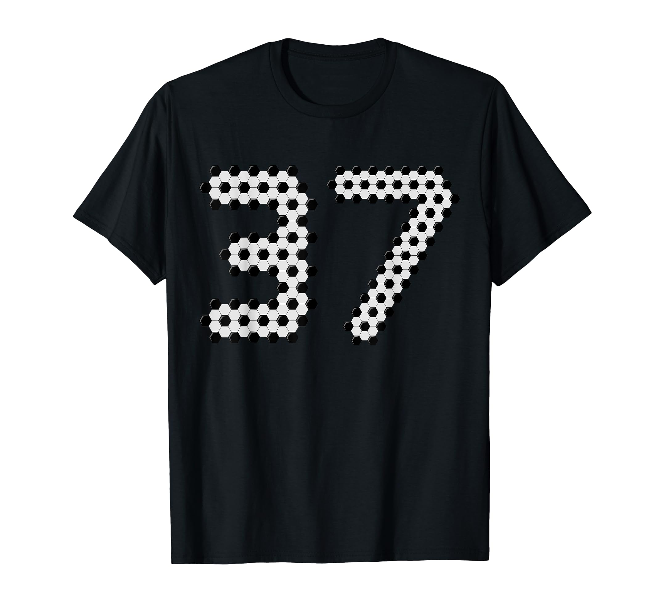 Fun 37Th Birthday Soccer Themed 37 Year T-Shirt - Minimalist Print Unisex - T-Shirt, Sweatshirt, Hoodie