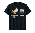 Nerdy Canadian Bee Usb Computer T-Shirt - Graphic Print for Adults - T-Shirt, Sweatshirt, Hoodie