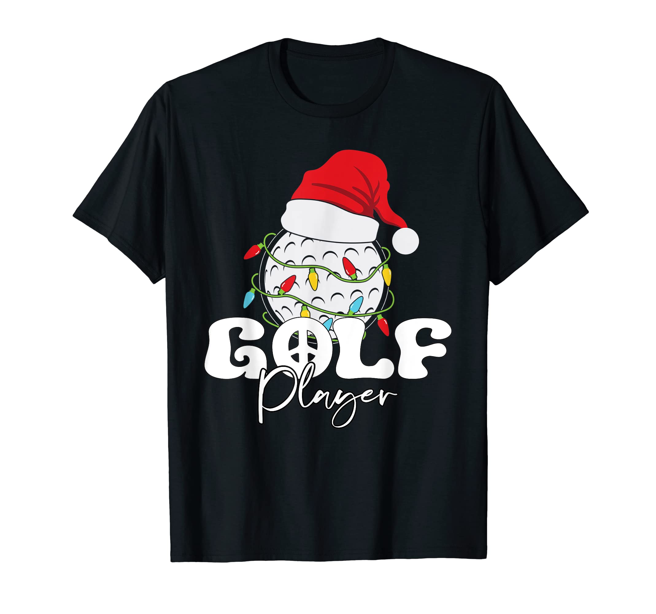 Funny Santas Hat Golf Player Soccer T-Shirt - Minimalist Print Men Women - T-Shirt, Sweatshirt, Hoodie