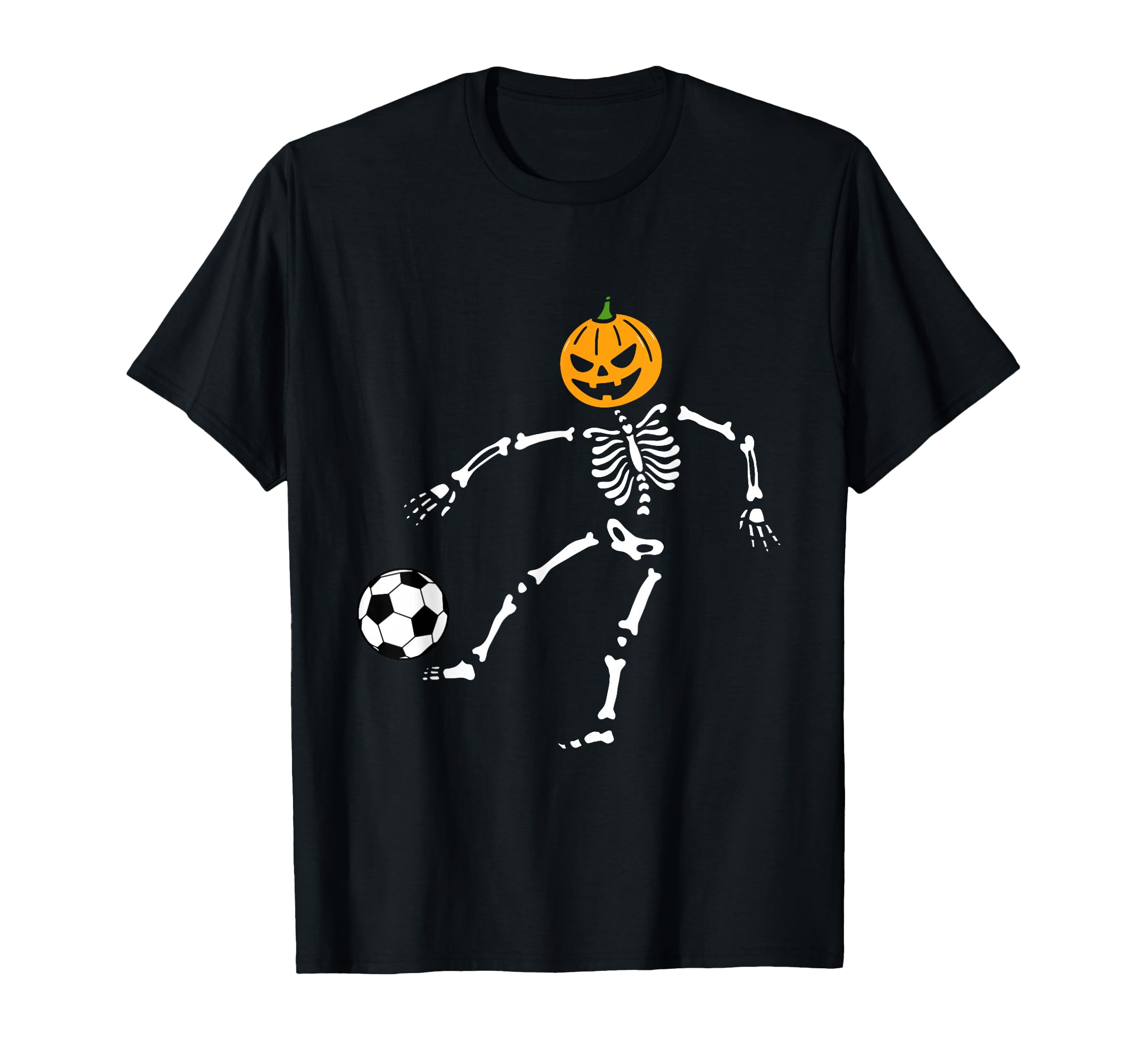 Pumpkin Skeleton Soccer Player T-Shirt - Unique Graphic for Adults - T-Shirt, Sweatshirt, Hoodie