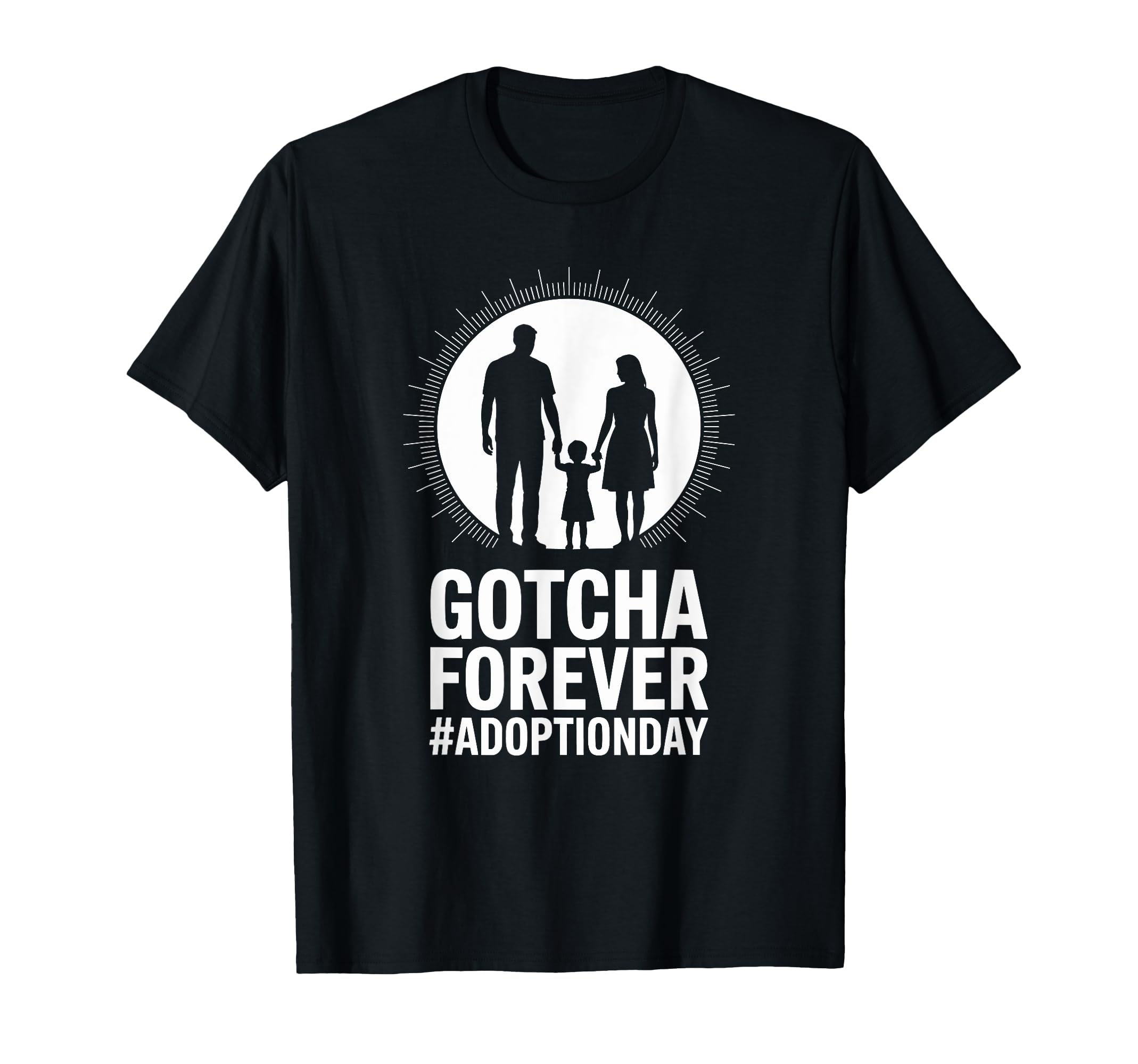 Child Adopting Day Adoptive Dad T-Shirt - Minimalist Print Men Women - T-Shirt, Sweatshirt, Hoodie