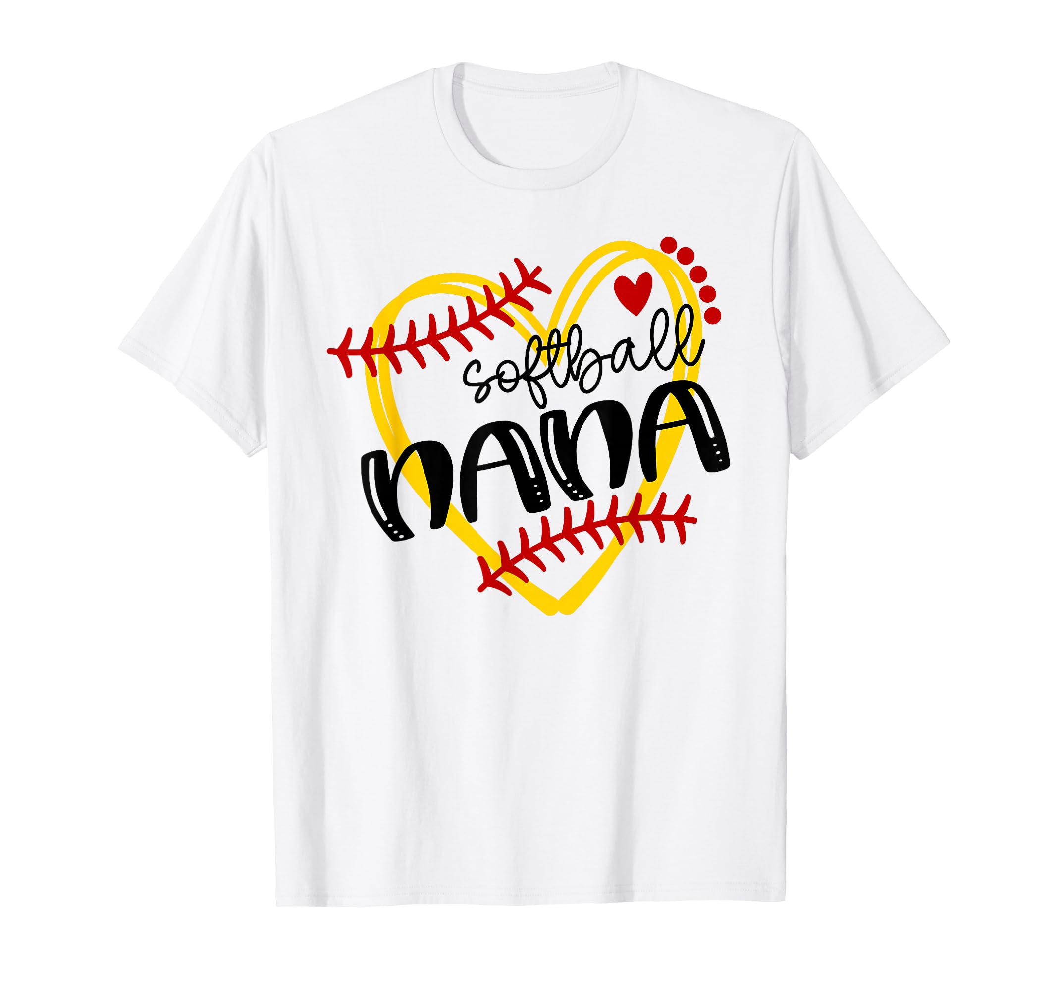 Personalized Softball Heart Nana Softball T-Shirt - Trendy Graphic Unisex - T-Shirt, Sweatshirt, Hoodie
