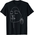 One Line Art Face Minimalist Artist Gifts DEILLUM - Adult & Kids T-Shirts, Sweatshirts & Hoodies apparel design preview 1