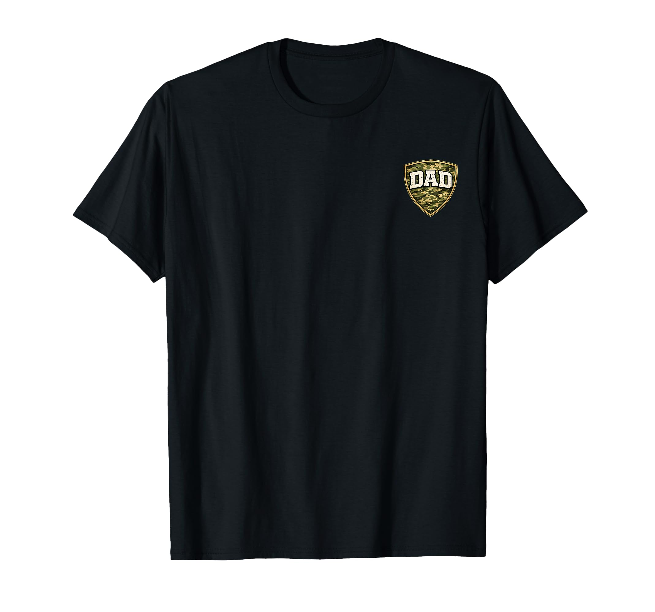 Dad Emblem Camouflage Father Pocket T-Shirt - Custom Art Print for Adults - T-Shirt, Sweatshirt, Hoodie