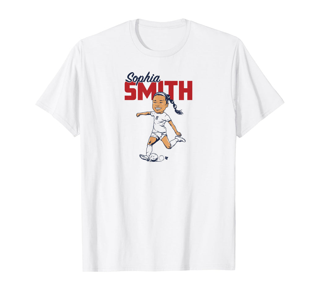Sophia Smith Caricature Uswnt Players T-Shirt - Unique Graphic for Adults - T-Shirt, Sweatshirt, Hoodie