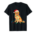 Golden Retriever Santa Hat Dog Mom T-Shirt - Minimalist Print for Adults - T-Shirt, Sweatshirt, Hoodie