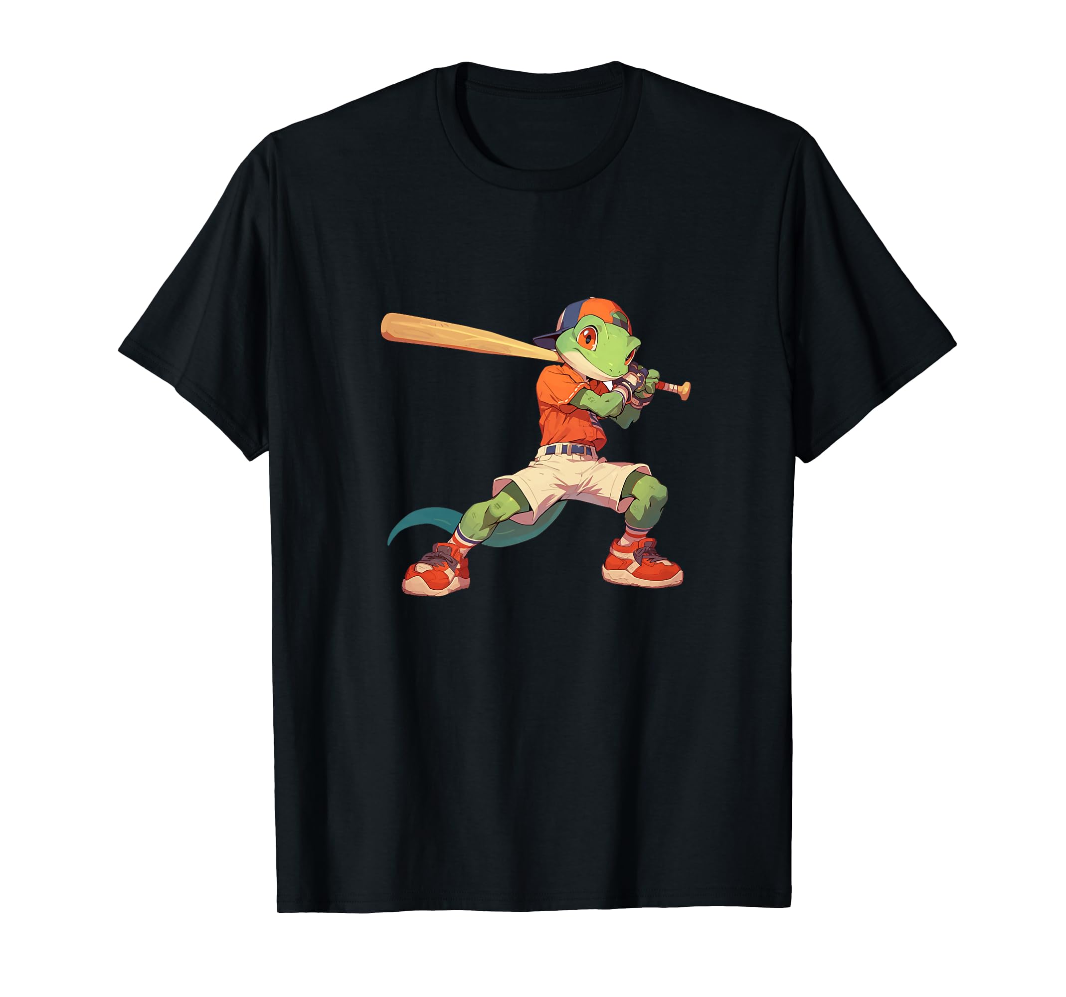 Gecko Baseball Player Lizards Hobby T-Shirt - Novelty Apparel Men Women - T-Shirt, Sweatshirt, Hoodie