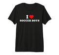 I Love Soccer Tri Blend T-Shirt - Minimalist Print for Adults - T-Shirt, Sweatshirt, Hoodie