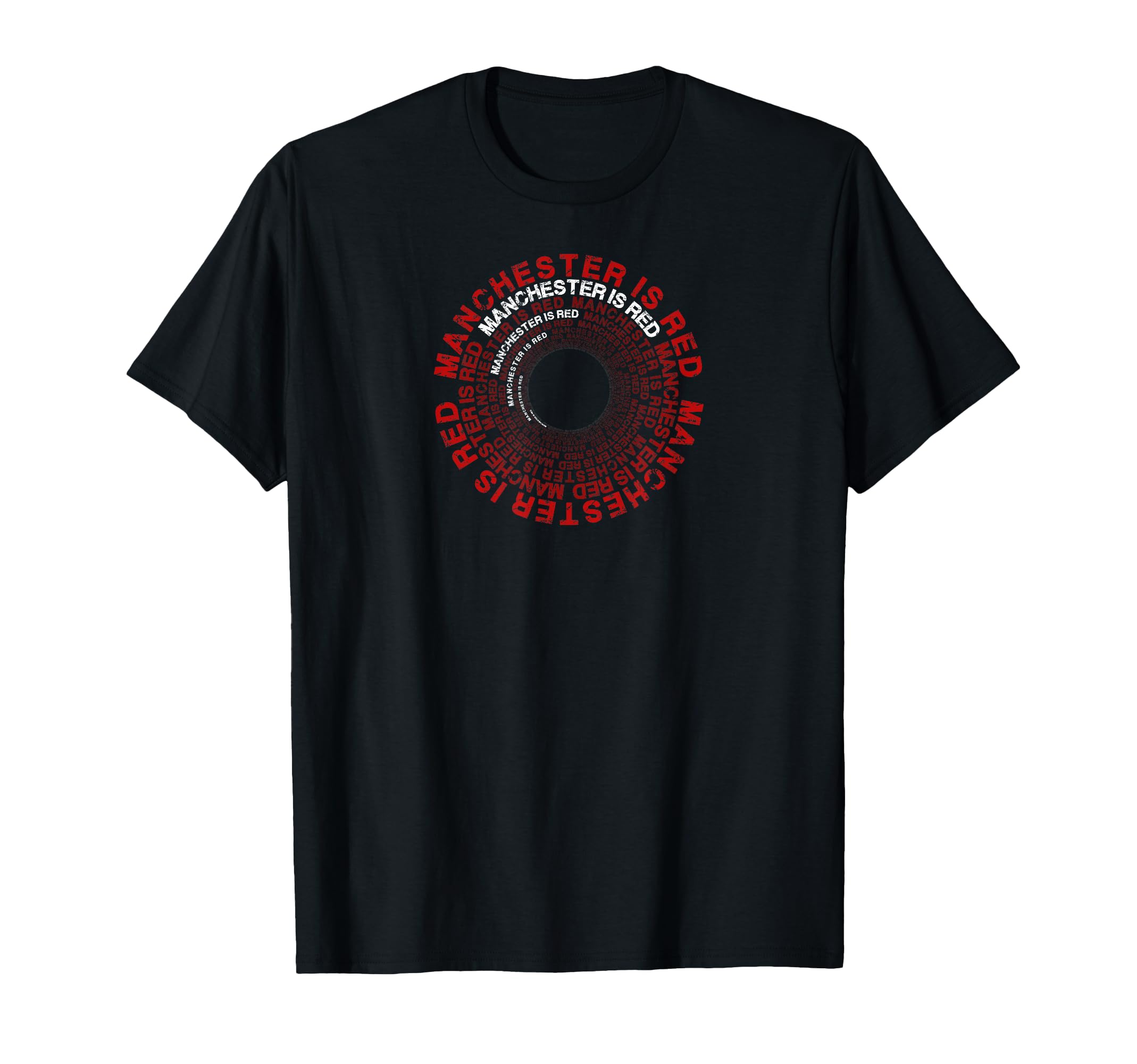Manchester Is Red Circular Funny T-Shirt - Aesthetic Graphic Men Women - T-Shirt, Sweatshirt, Hoodie