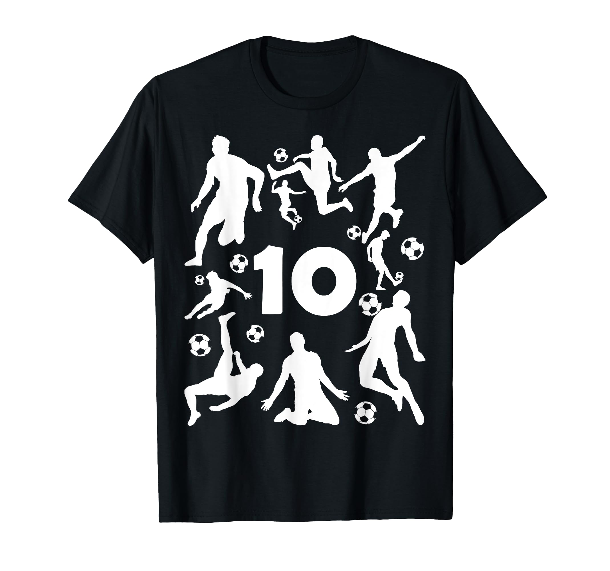Number 10 Years Soccer 10Th Birthday T-Shirt - Minimalist Print Unisex - T-Shirt, Sweatshirt, Hoodie