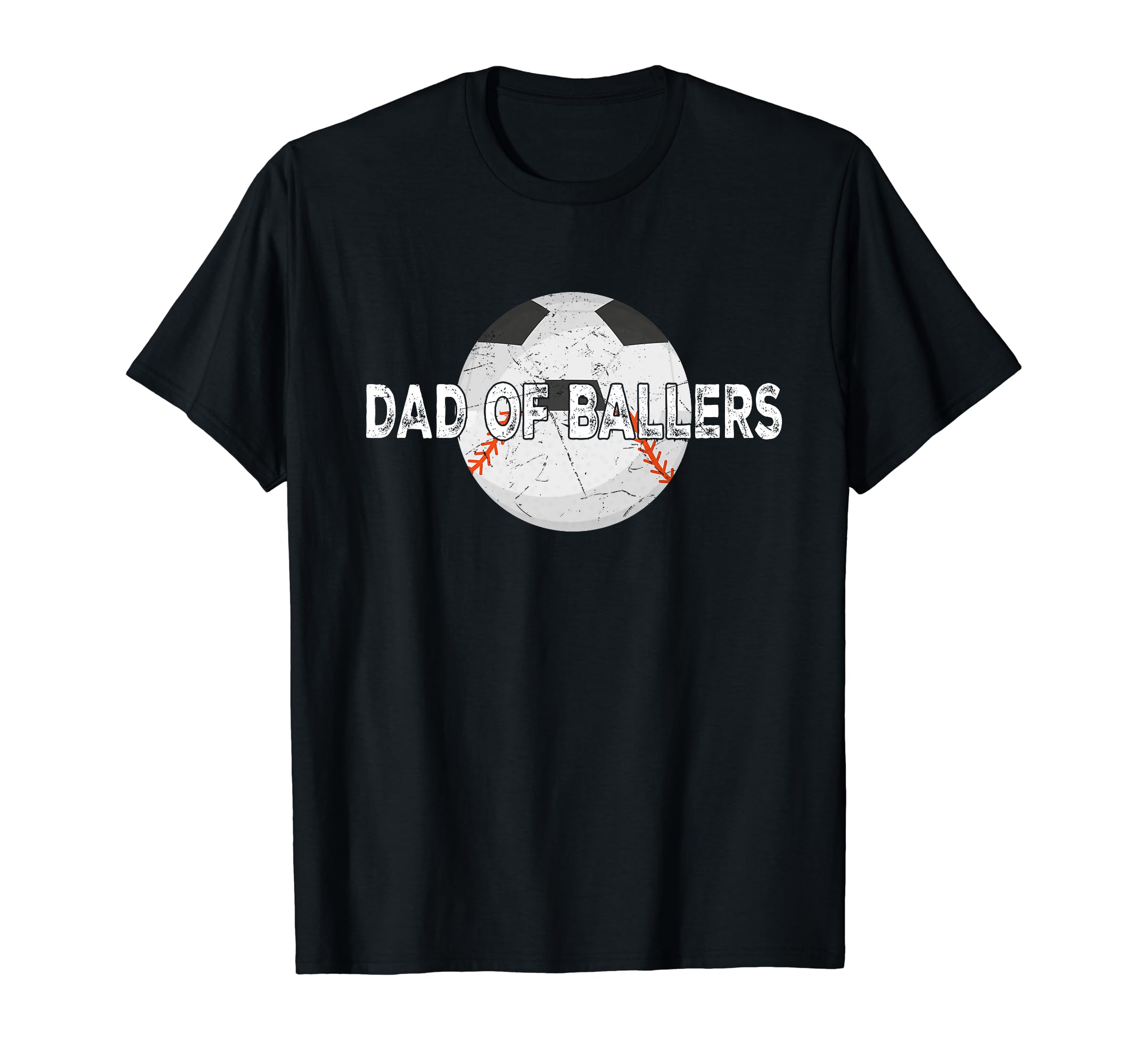 Dad Ballers Soccer Baseball Fathers T-Shirt - Custom Art Print for Adults - T-Shirt, Sweatshirt, Hoodie