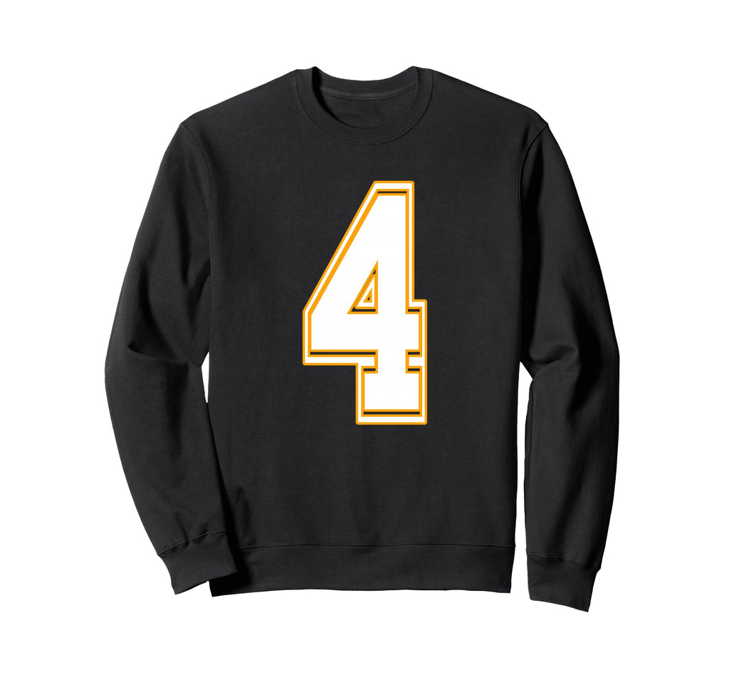 Number 04 Red Yellow White Sweatshirt - Casual Everyday Wear Men Women - T-Shirt, Sweatshirt, Hoodie