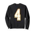 Number 04 Red Yellow White Sweatshirt - Casual Everyday Wear Men Women - T-Shirt, Sweatshirt, Hoodie